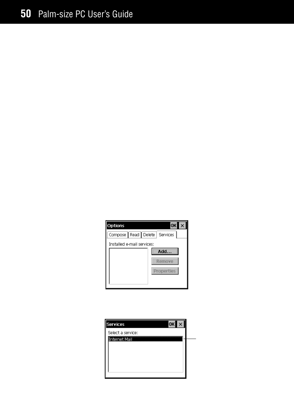 Using a new dial-up connection, Palm-size pc user’s guide | Casio Palm-size PC User Manual | Page 58 / 141