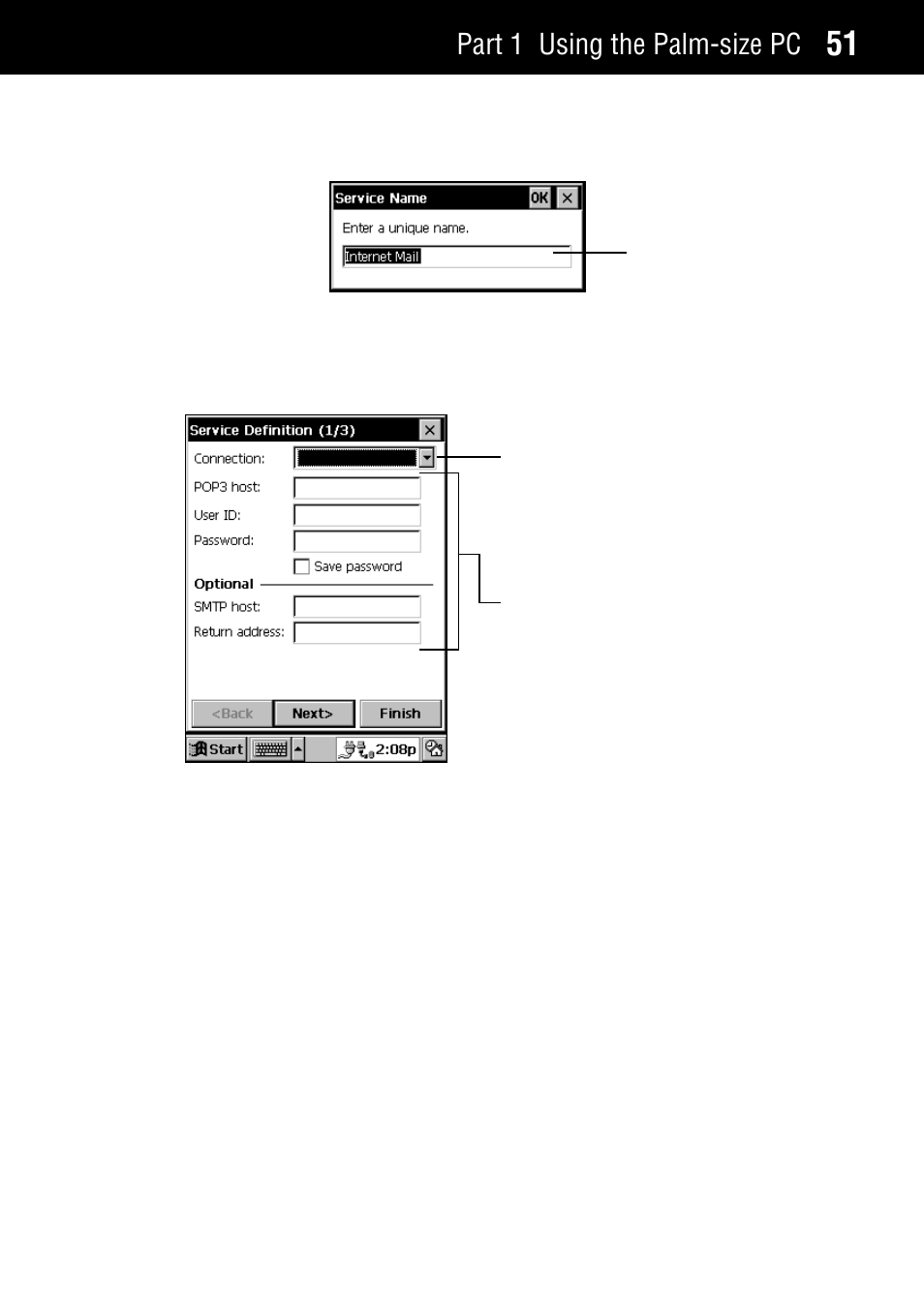 Part 1 using the palm-size pc | Casio Palm-size PC User Manual | Page 59 / 141