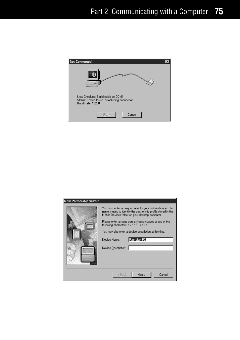 Part 2 communicating with a computer | Casio Palm-size PC User Manual | Page 83 / 141