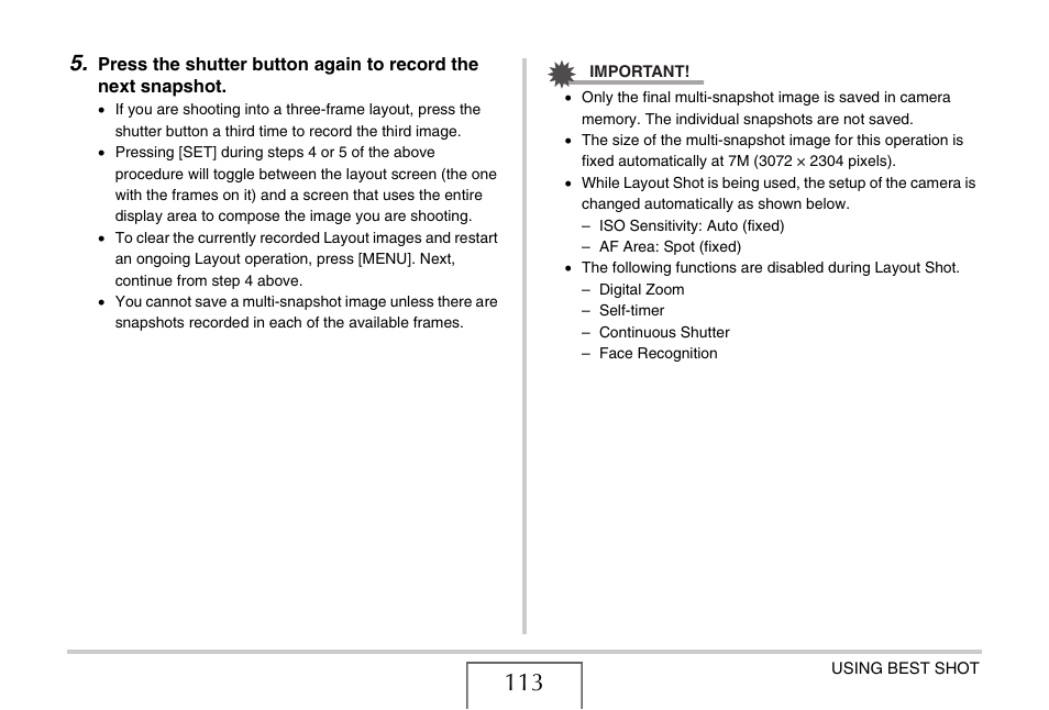 Casio EX-Z12 User Manual | Page 113 / 265