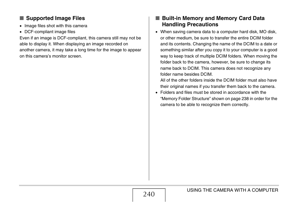 Casio EX-Z12 User Manual | Page 240 / 265