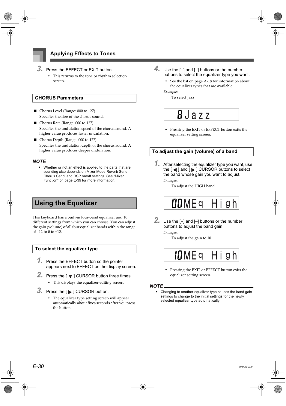 Using the equalizer | Casio CTK-691 User Manual | Page 32 / 122