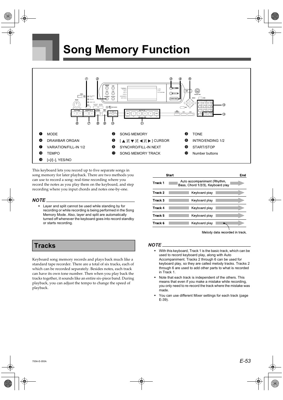 Tracks, E-53 | Casio CTK-691 User Manual | Page 55 / 122