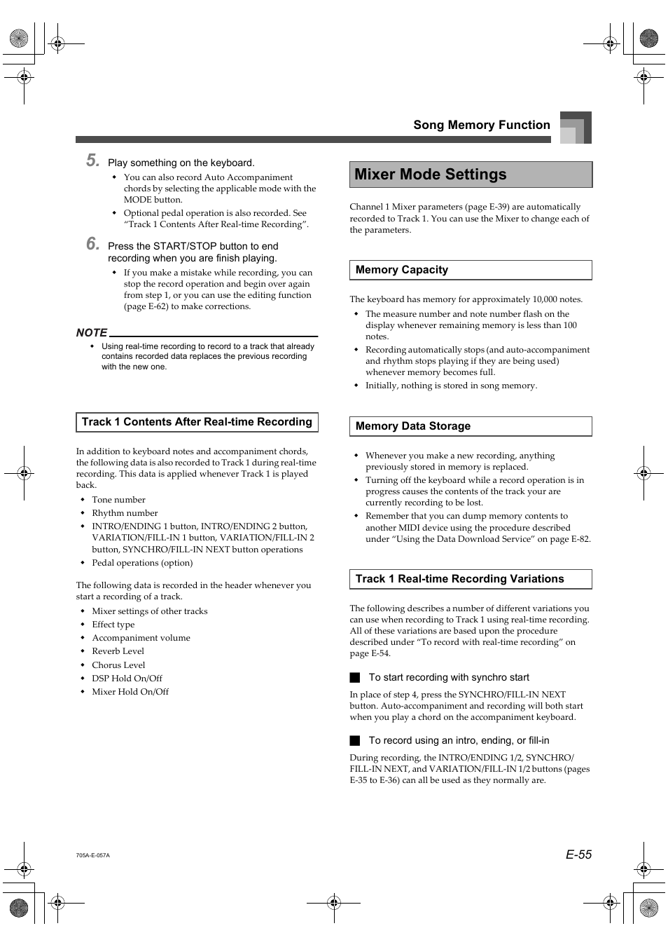 Mixer mode settings | Casio CTK-691 User Manual | Page 57 / 122