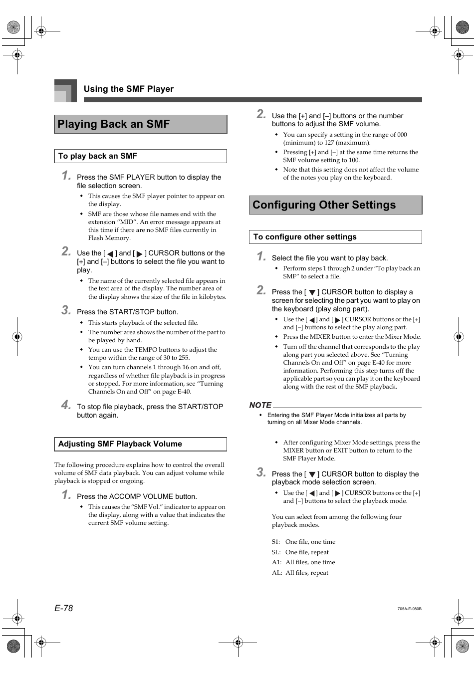 Playing back an smf, Configuring other settings | Casio CTK-691 User Manual | Page 80 / 122