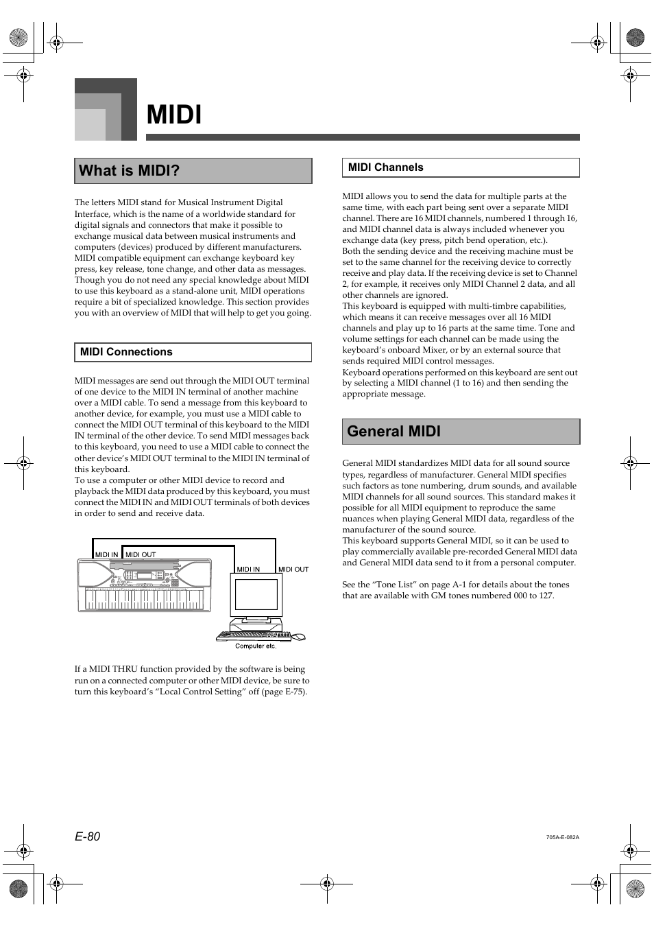 Midi, What is midi, General midi | Casio CTK-691 User Manual | Page 82 / 122