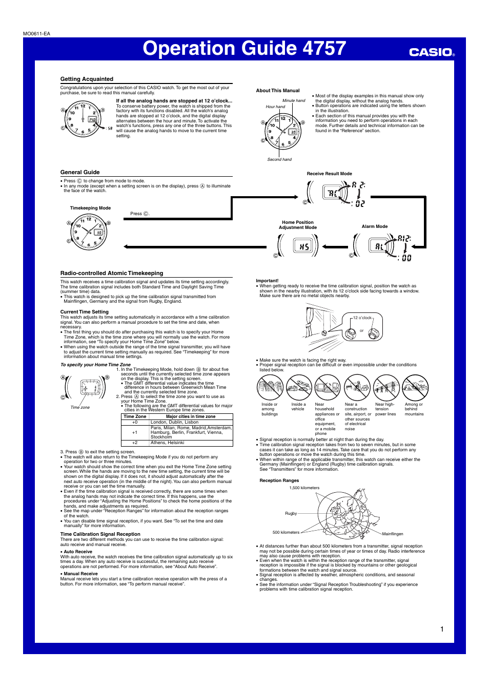 Casio 4757 User Manual | 4 pages