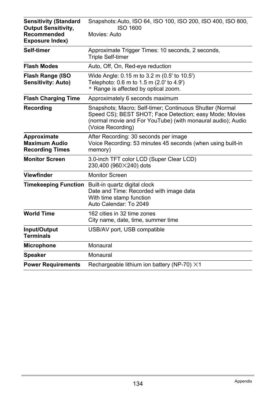 Casio EX-Z155 User Manual | Page 134 / 137