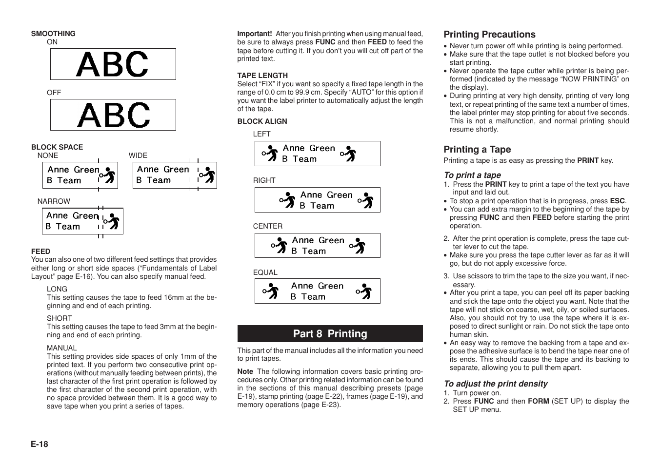 Part 8 printing | Casio KL-8100 User Manual | Page 19 / 31