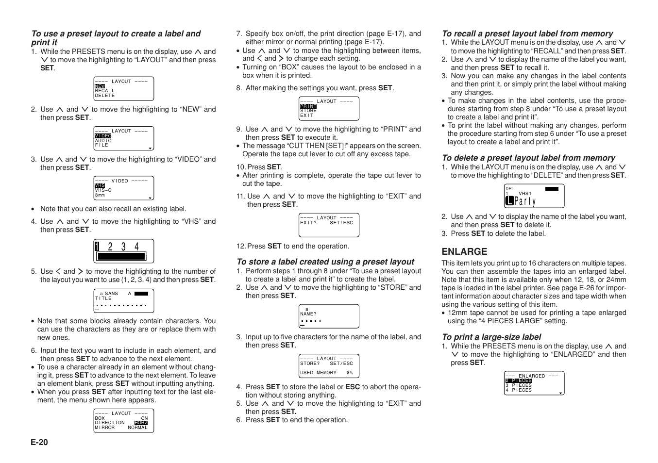 Enlarge | Casio KL-8100 User Manual | Page 21 / 31