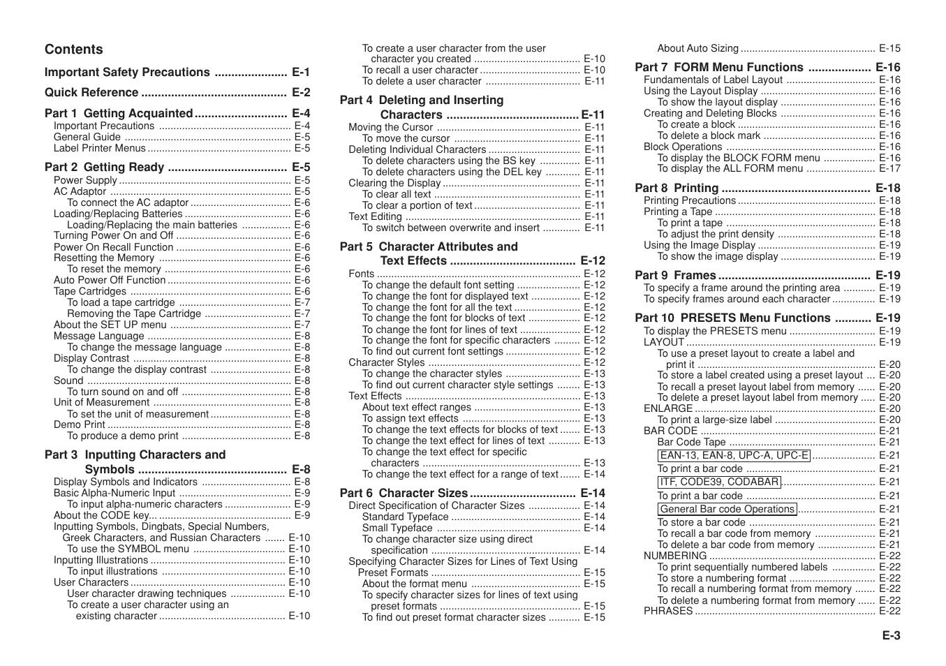 Casio KL-8100 User Manual | Page 4 / 31