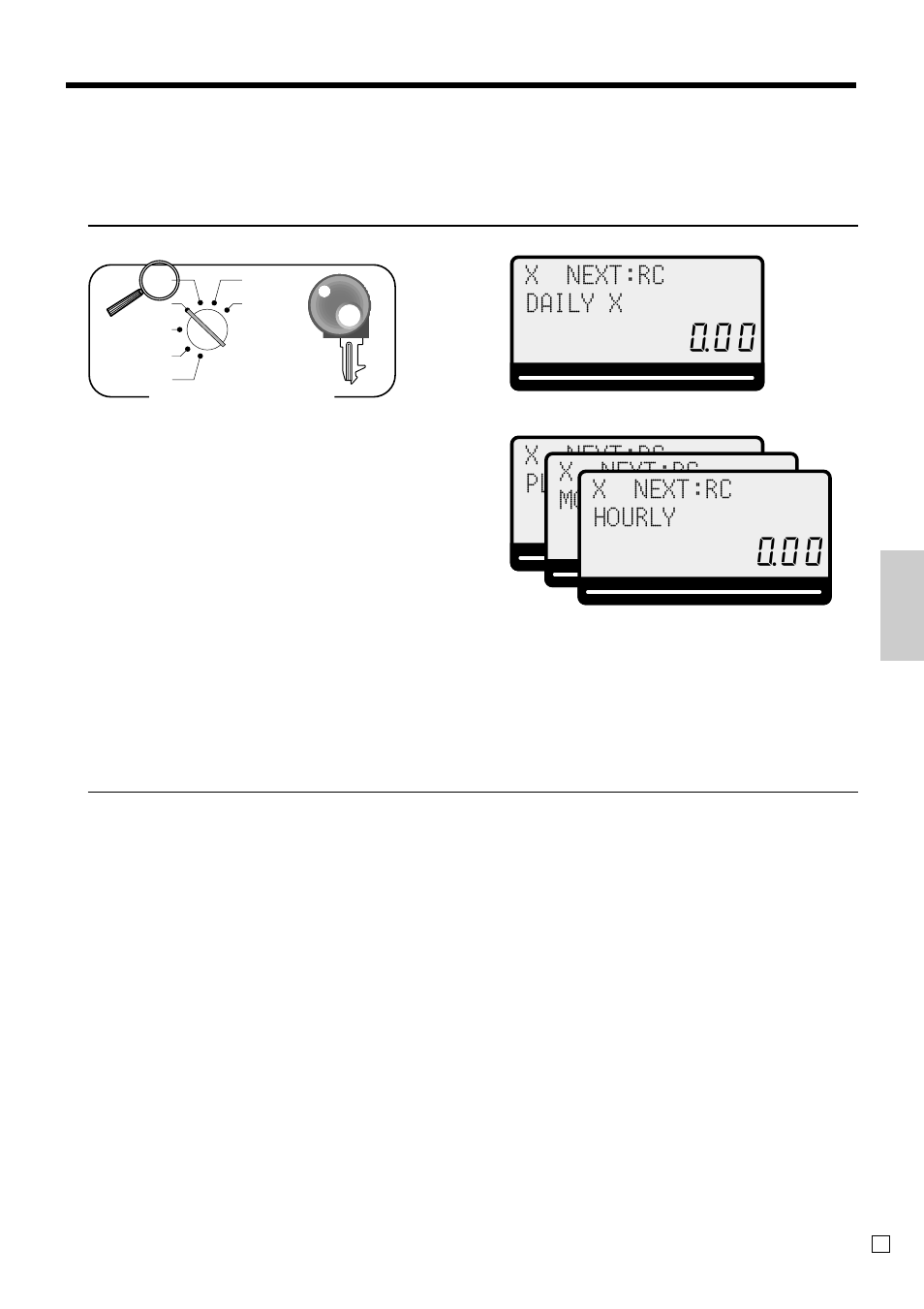 X next:rc daily x, X next:rc plu, X next:rc monthly | X next:rc hourly, Ad v anced operations and setups, Mode switch | Casio SE-S300 User Manual | Page 77 / 98