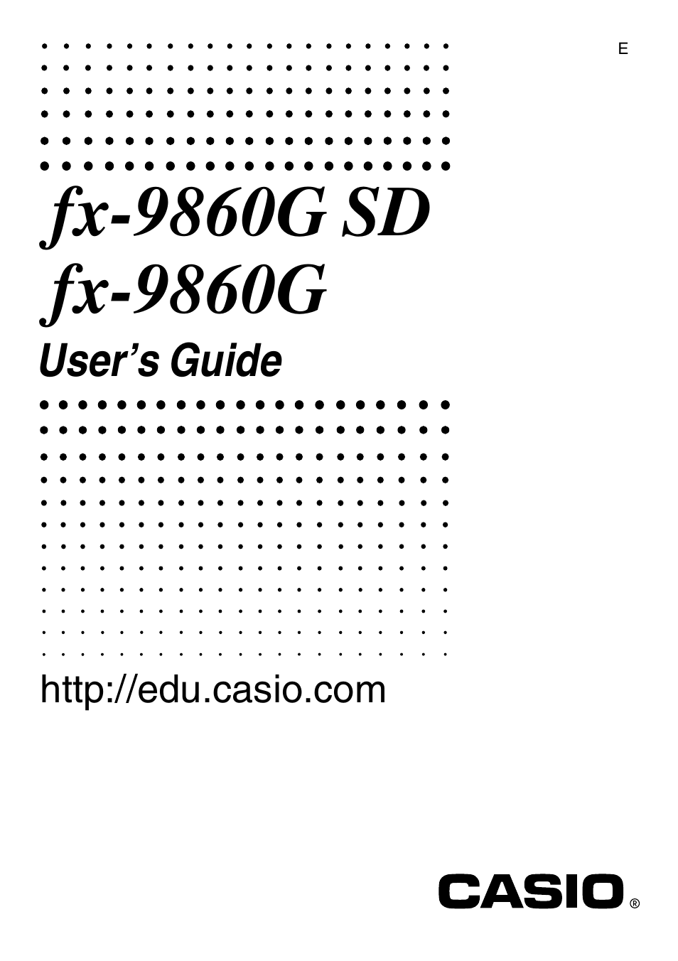 Casio fx-9860G SD User Manual | 596 pages