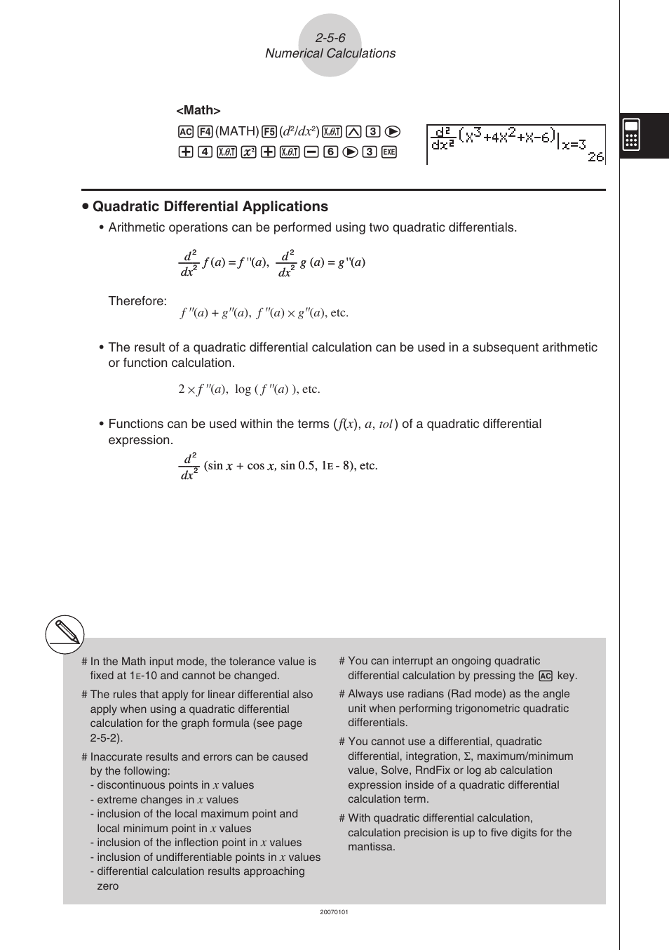 Uquadratic differential applications | Casio fx-9860G SD User Manual | Page 100 / 596