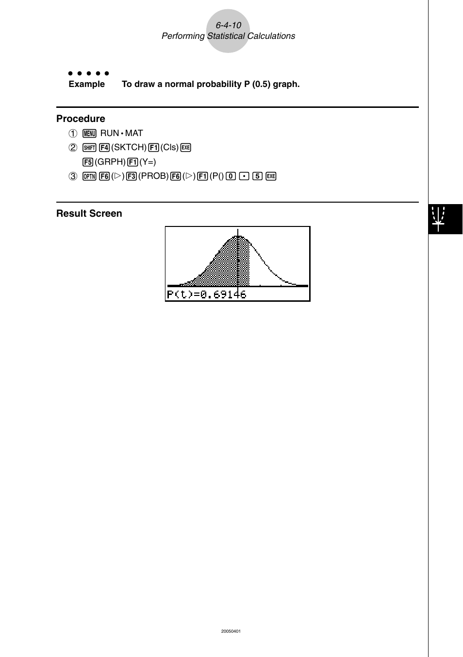 Procedure, Result screen | Casio fx-9860G SD User Manual | Page 310 / 596