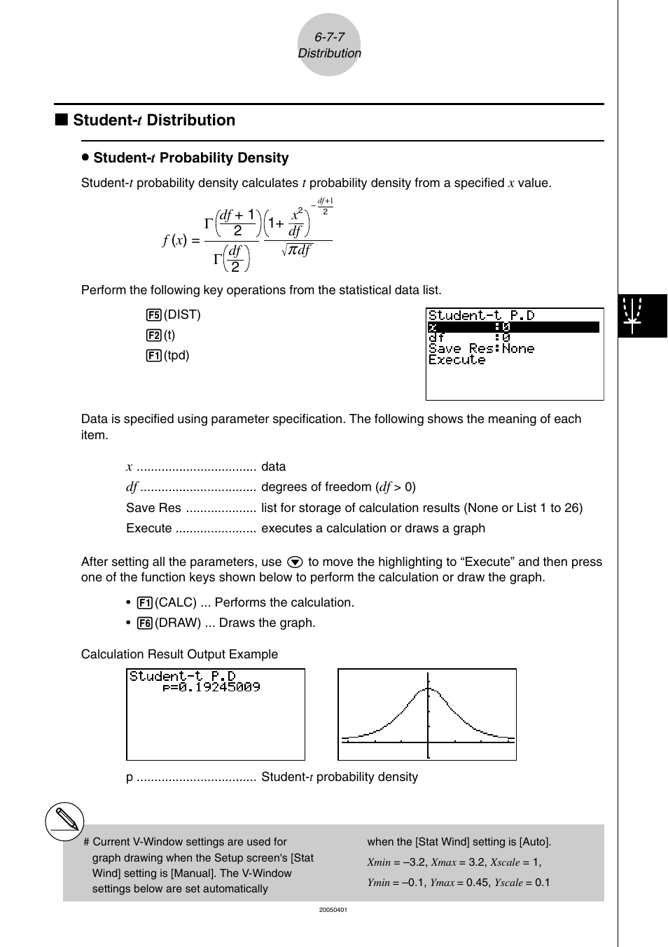 Kk student- t distribution | Casio fx-9860G SD User Manual | Page 353 / 596