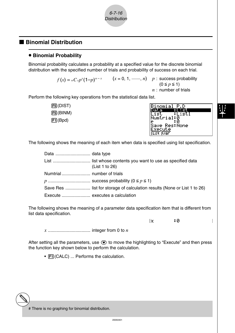 Kk binomial distribution | Casio fx-9860G SD User Manual | Page 362 / 596