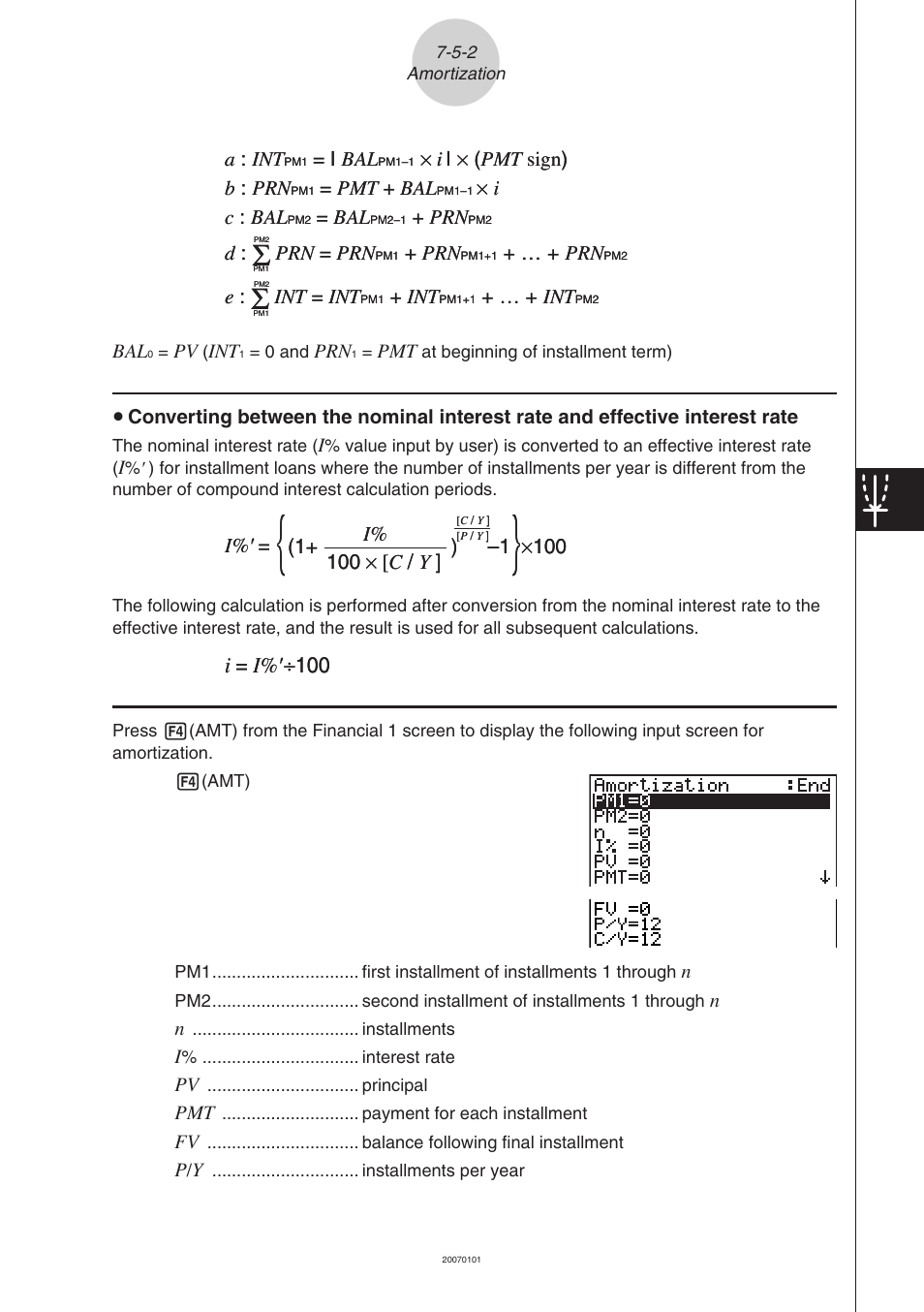 I = i%' ÷100 | Casio fx-9860G SD User Manual | Page 382 / 596