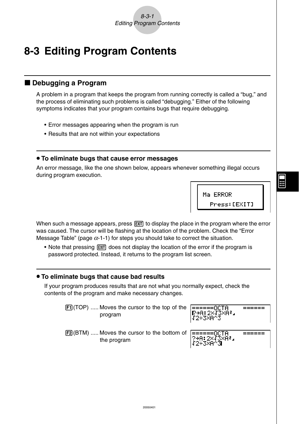 3 editing program contents, Editing program contents -3-1, Editing program contents | Casio fx-9860G SD User Manual | Page 393 / 596