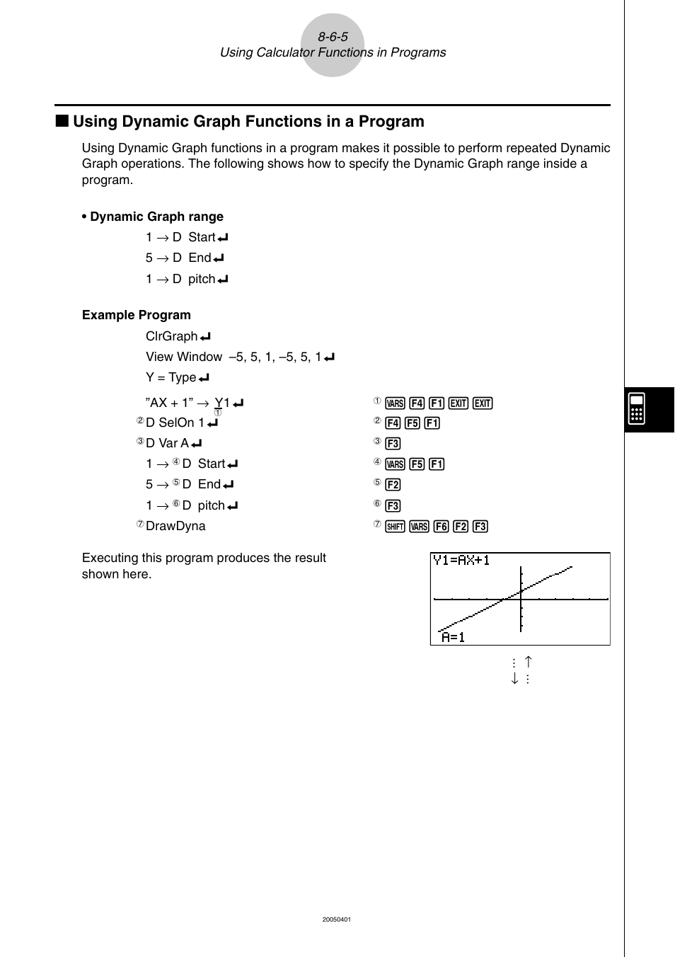 Kk using dynamic graph functions in a program | Casio fx-9860G SD User Manual | Page 423 / 596