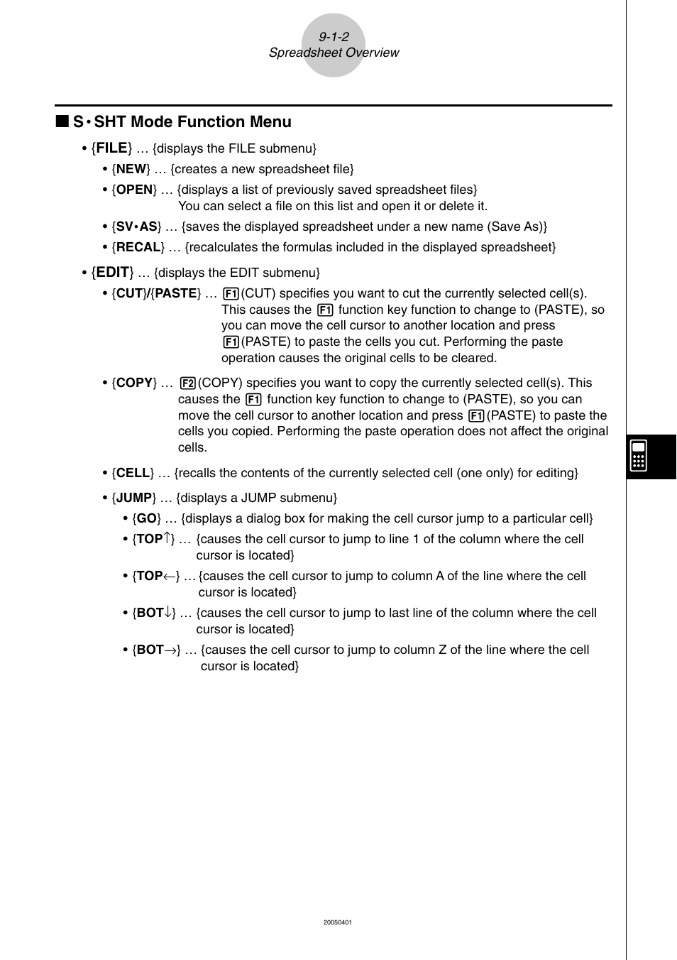 Kk s, Sht mode function menu | Casio fx-9860G SD User Manual | Page 446 / 596