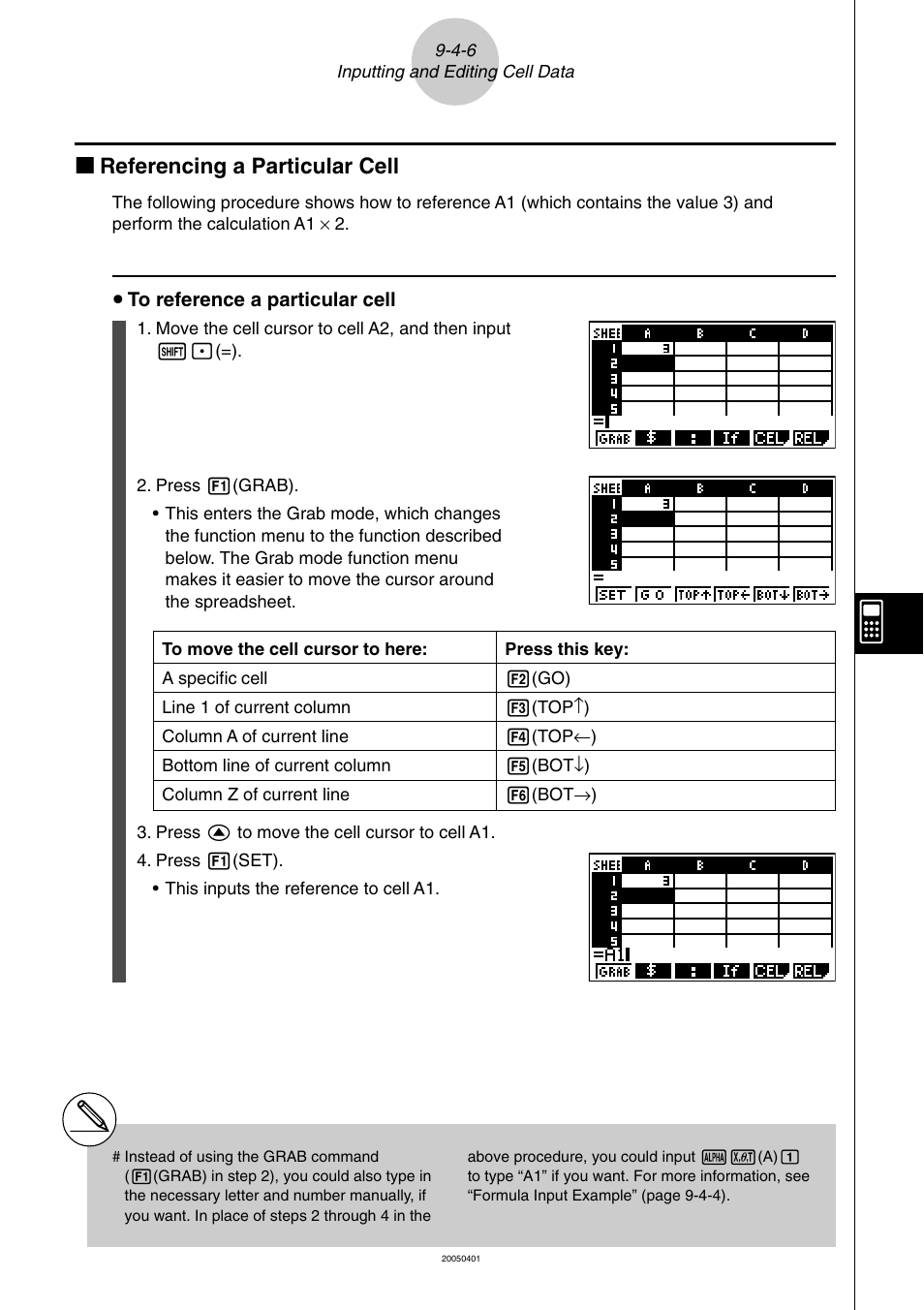 Kk referencing a particular cell | Casio fx-9860G SD User Manual | Page 461 / 596