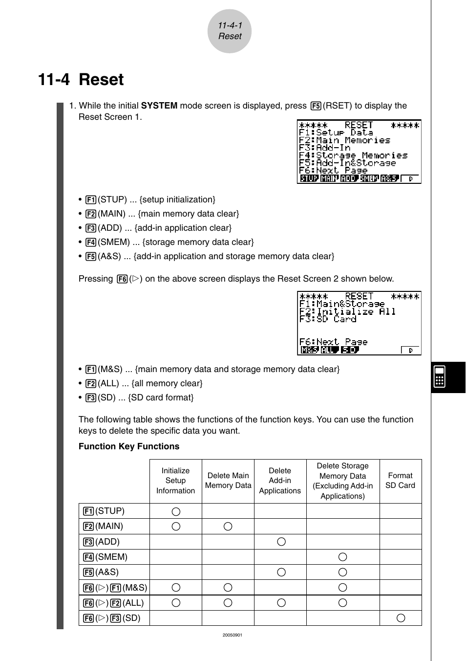 4 reset, Reset -4-1, Reset | Casio fx-9860G SD User Manual | Page 537 / 596