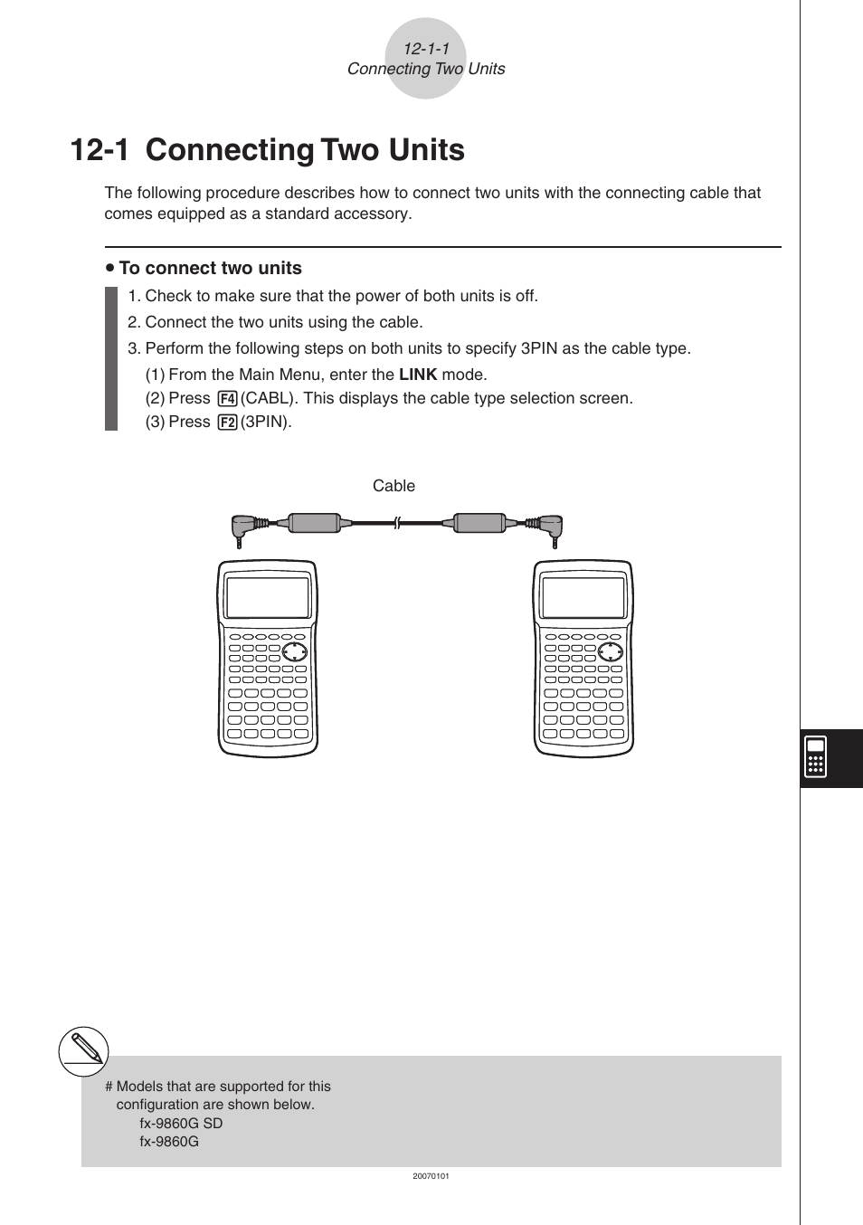 1 connecting two units, Connecting two units -1-1, Connecting two units | Casio fx-9860G SD User Manual | Page 540 / 596