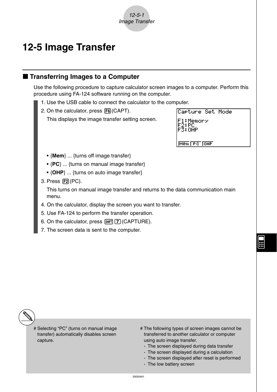 5 image transfer, Image transfer -5-1, Image transfer | K transferring images to a computer | Casio fx-9860G SD User Manual | Page 550 / 596