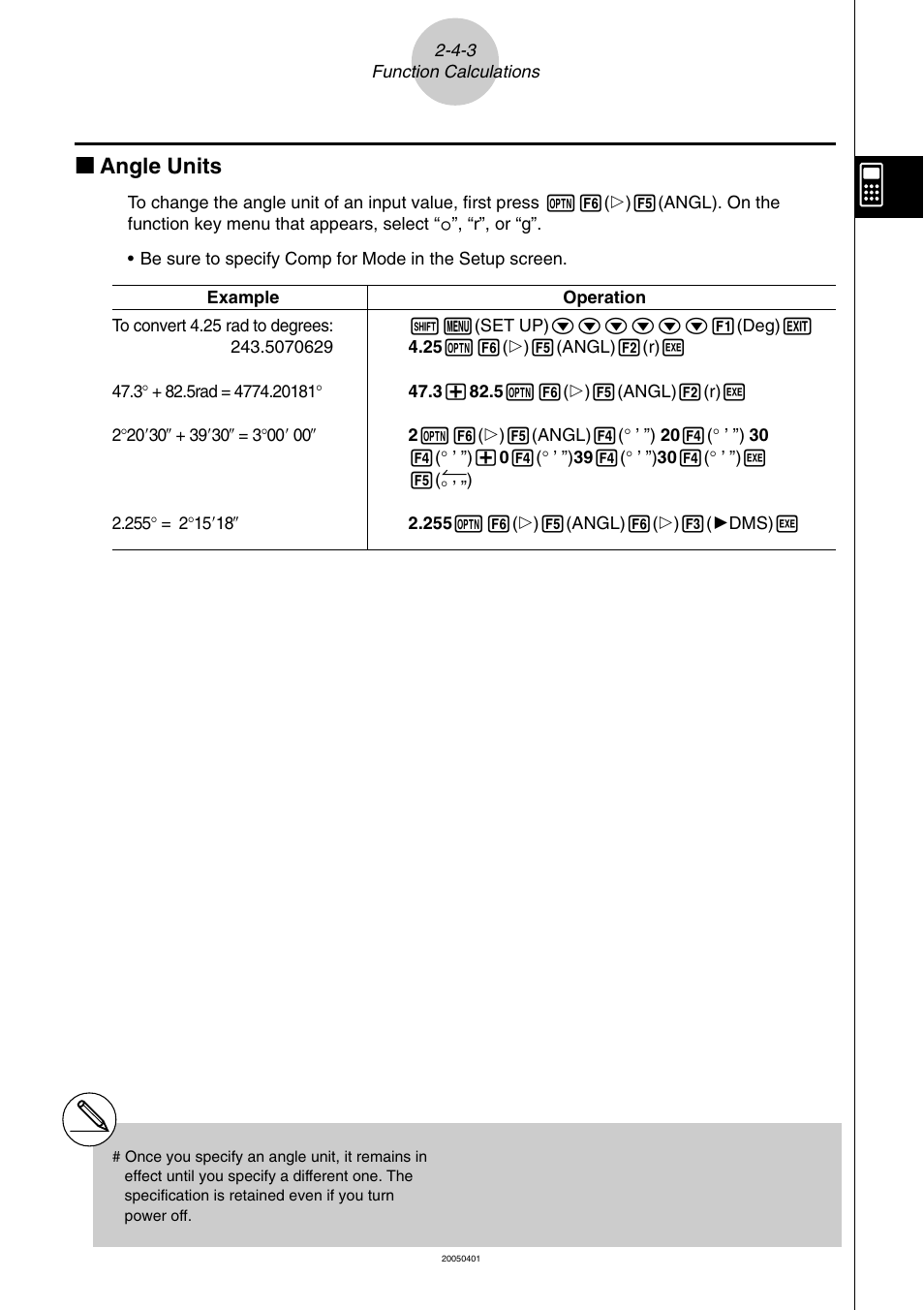 Kk angle units | Casio fx-9860G SD User Manual | Page 85 / 596