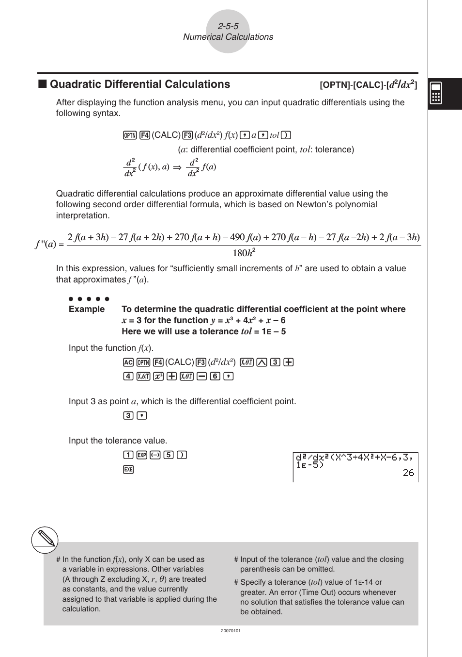 Kquadratic differential calculations | Casio fx-9860G SD User Manual | Page 99 / 596