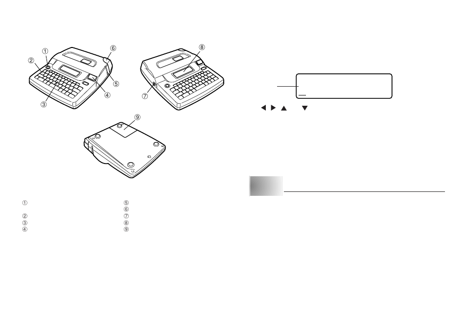 Part 2 getting ready, General guide, Label printer menus | Power supply | Casio KL-7200 User Manual | Page 6 / 28