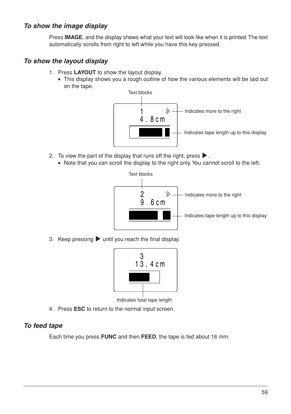 1 4 8cm, 2 9 6cm, 313 4cm | Casio KL-7000 User Manual | Page 60 / 81