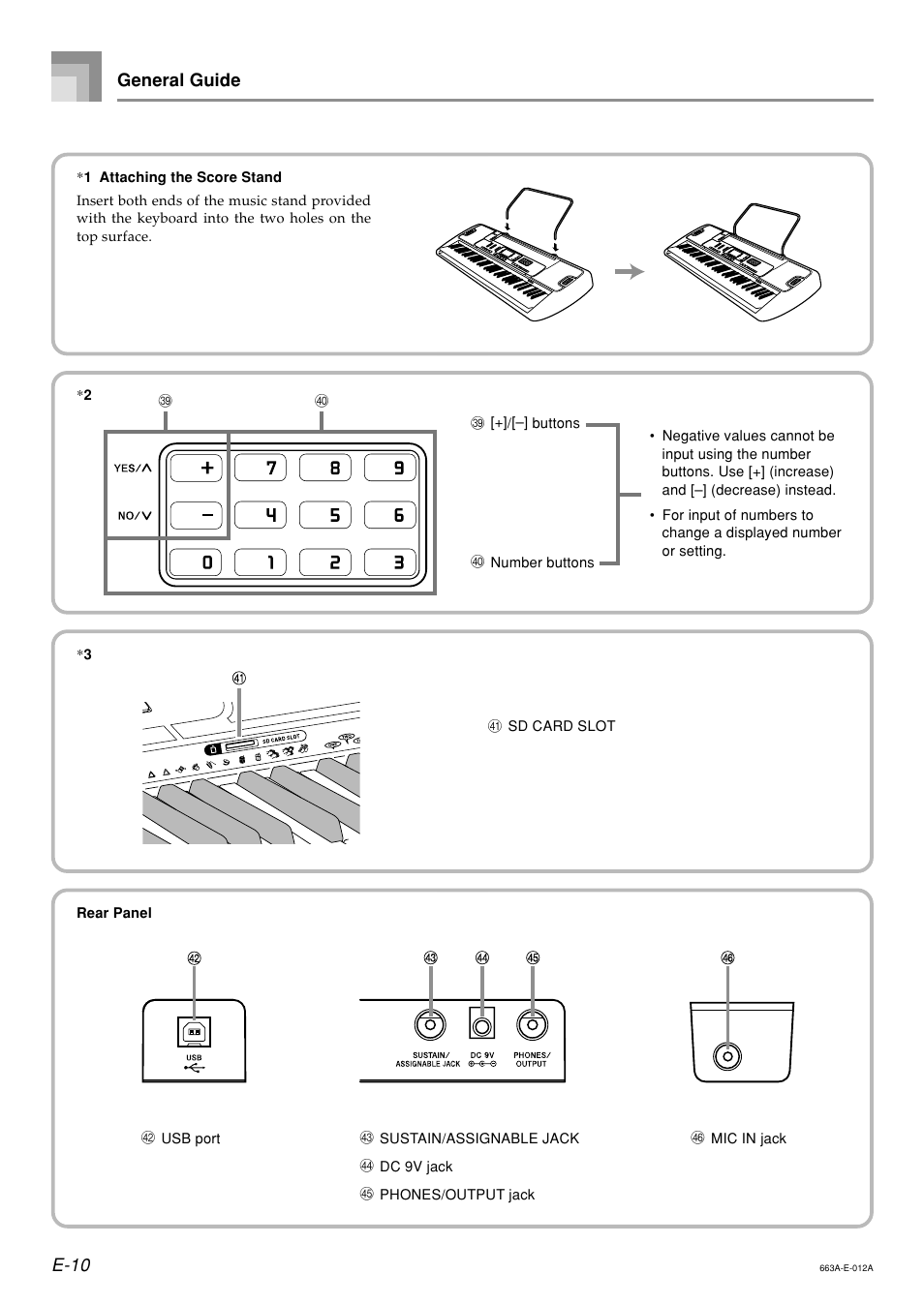 E-10 general guide | Casio LK200ES1A User Manual | Page 12 / 58