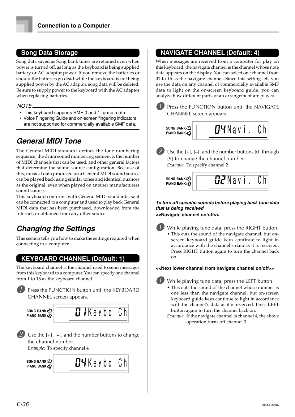 Casio LK200ES1A User Manual | Page 38 / 58