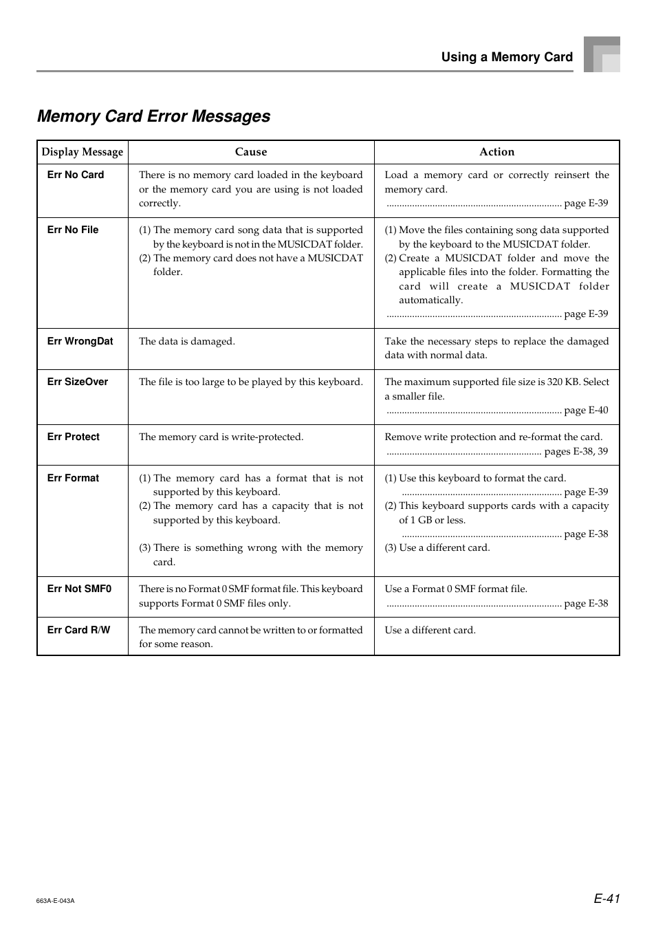 E-41 | Casio LK200ES1A User Manual | Page 43 / 58