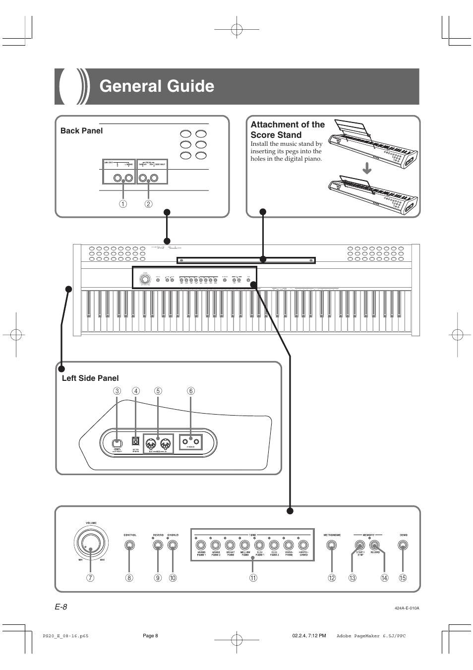 General guide | Casio PS-20 User Manual | Page 10 / 40