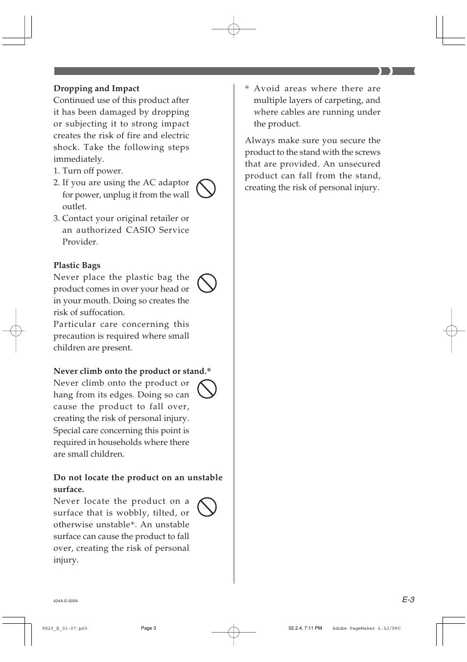 Casio PS-20 User Manual | Page 5 / 40