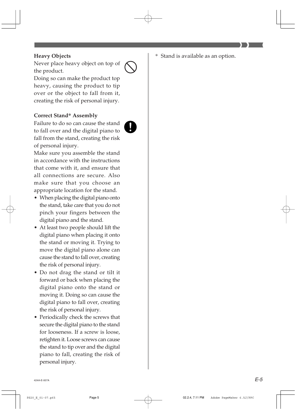 Casio PS-20 User Manual | Page 7 / 40