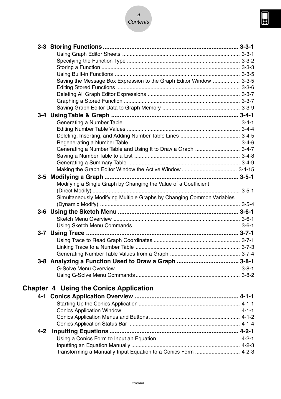 Chapter 4 using the conics application | Casio ClassPad 300 User Manual | Page 15 / 670