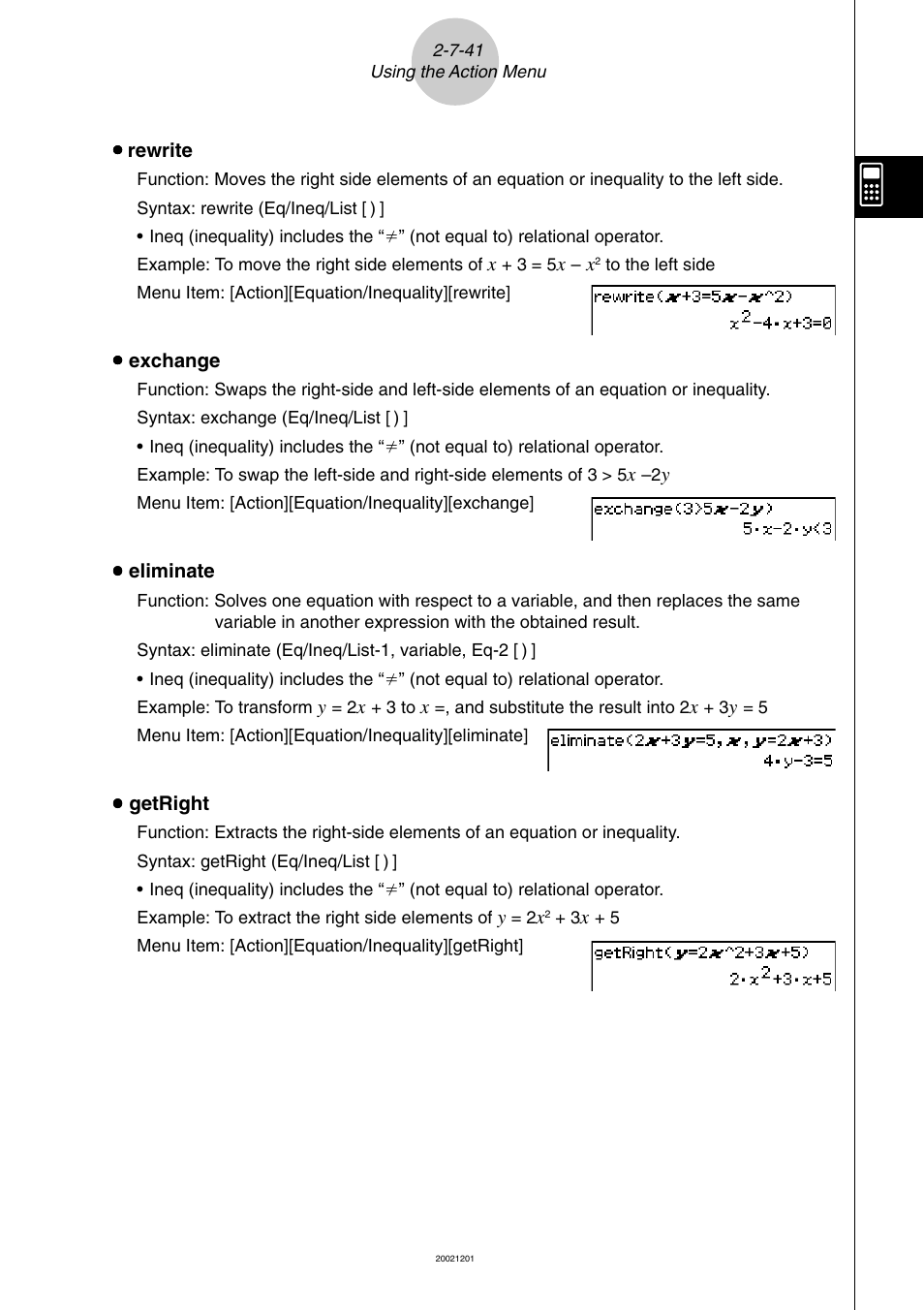 Casio ClassPad 300 User Manual | Page 169 / 670