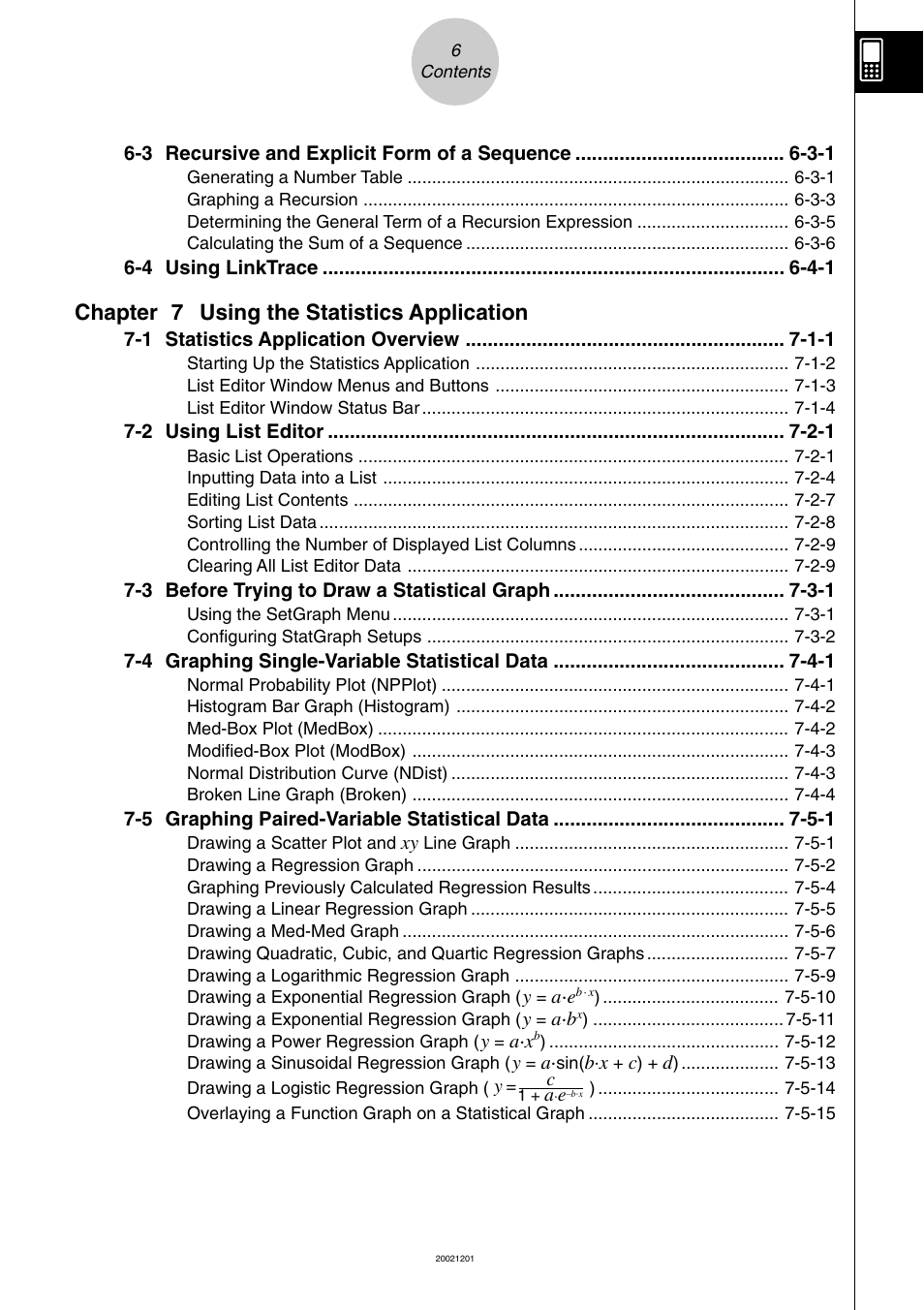 Chapter 7 using the statistics application | Casio ClassPad 300 User Manual | Page 17 / 670