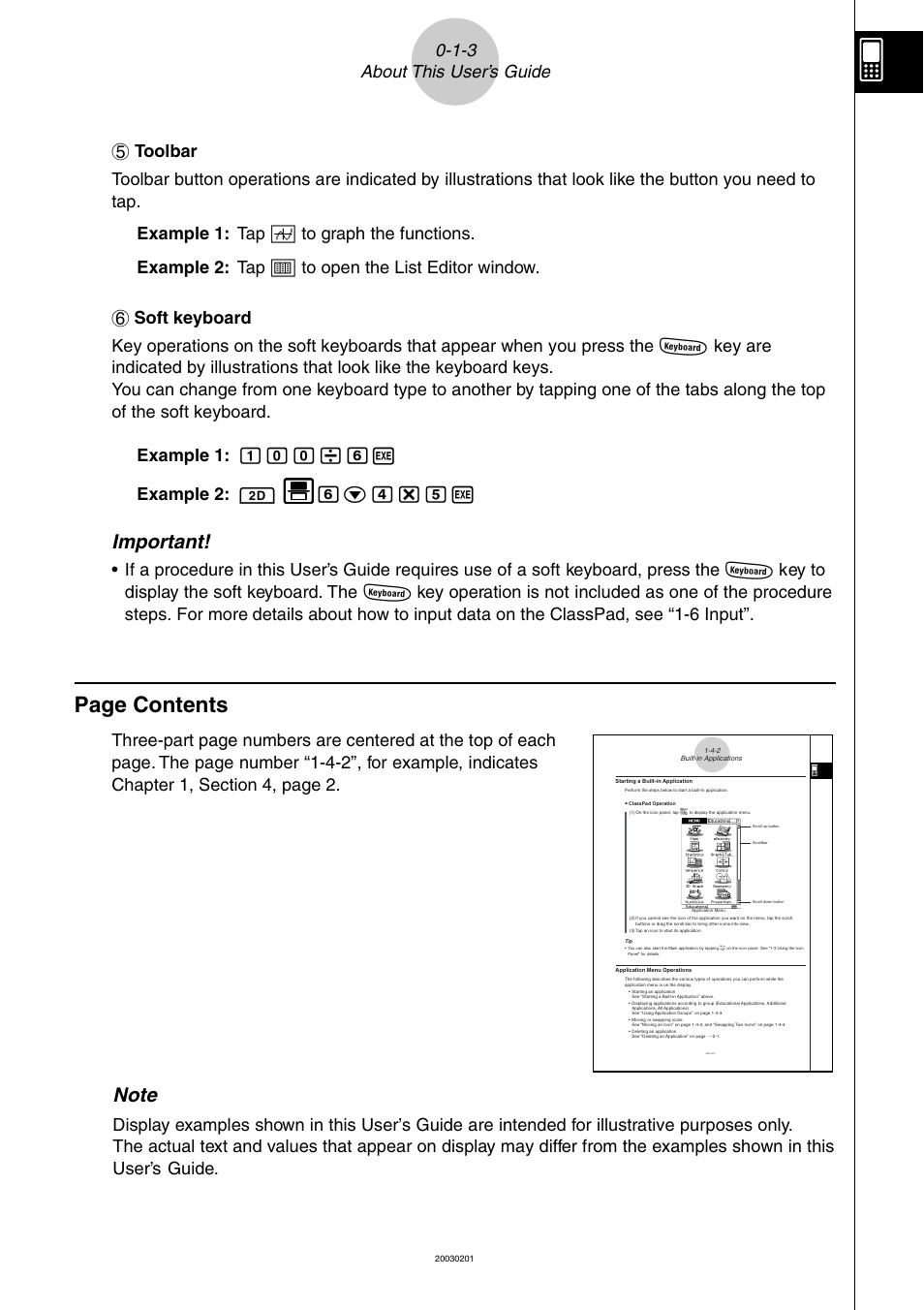 Page contents, Important | Casio ClassPad 300 User Manual | Page 25 / 670