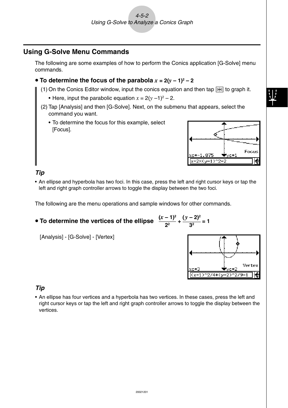 Using g-solve menu commands -5-2, Using g-solve menu commands | Casio ClassPad 300 User Manual | Page 280 / 670