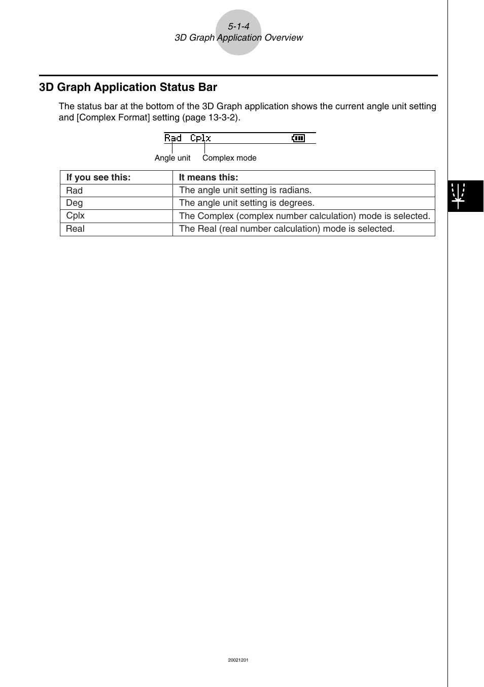 3d graph application status bar -1-4, 3d graph application status bar | Casio ClassPad 300 User Manual | Page 288 / 670