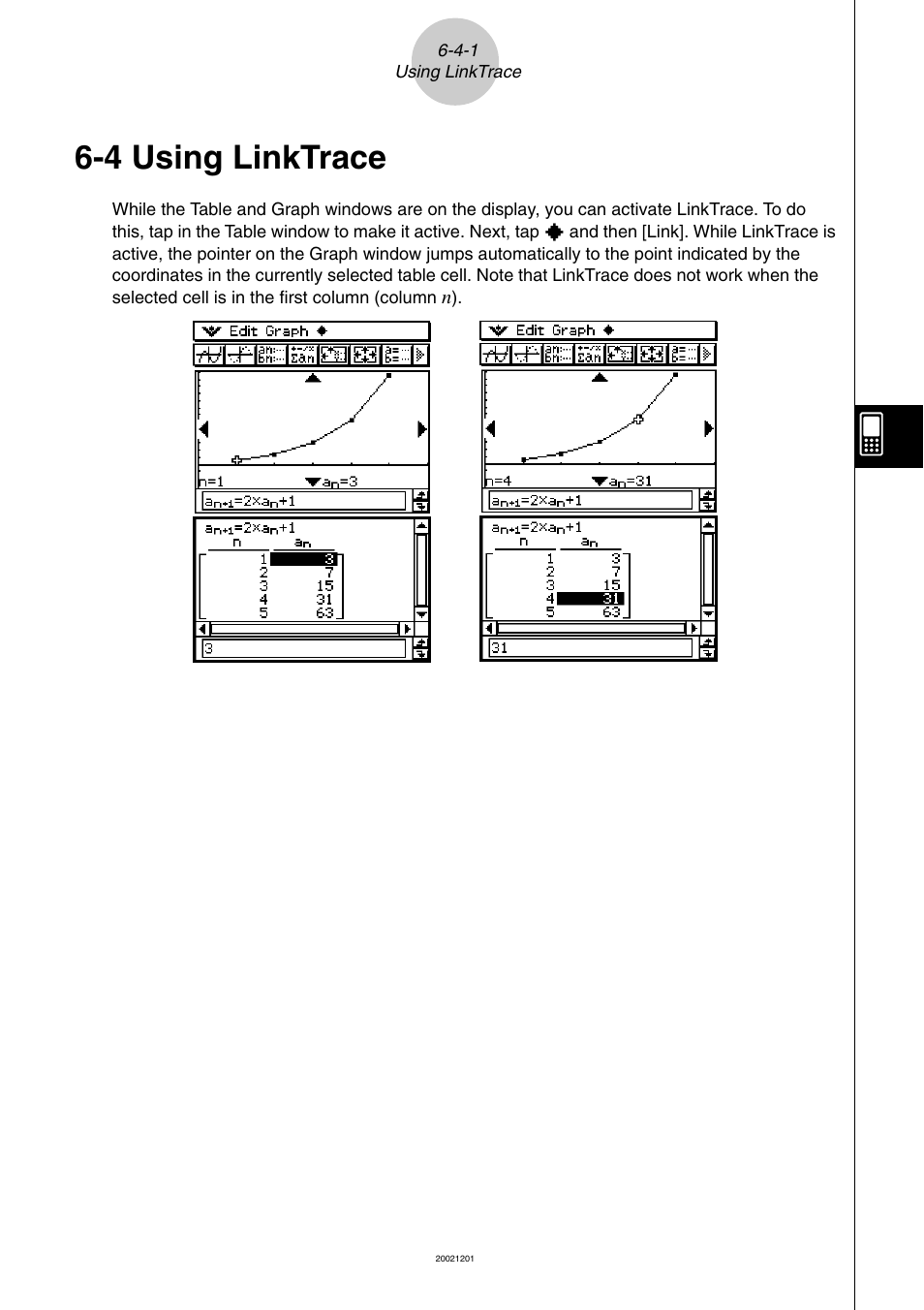 4 using linktrace, 4 using linktrace -4-1, Using linktrace | Casio ClassPad 300 User Manual | Page 313 / 670