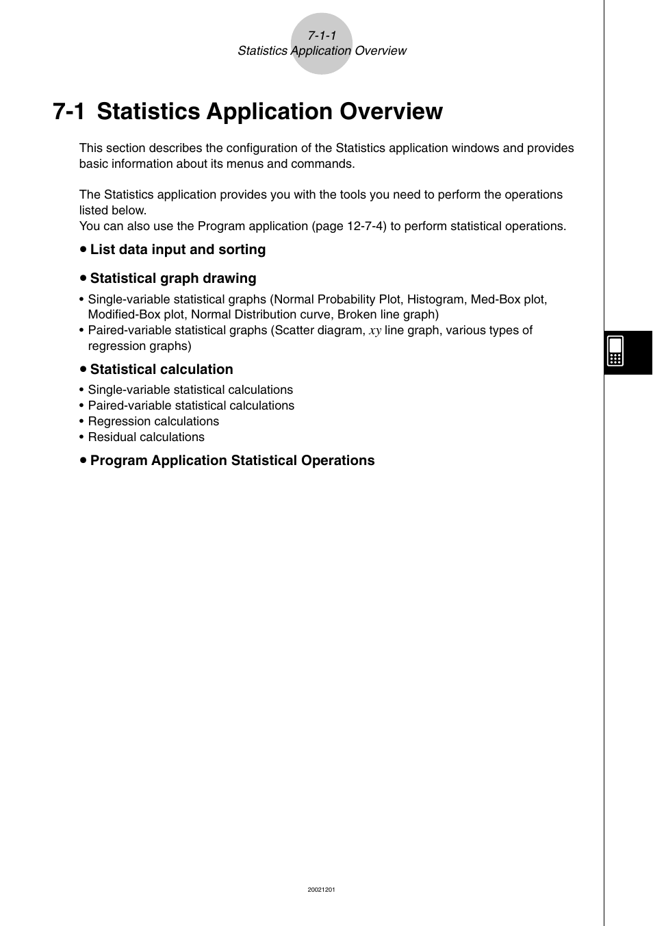 1 statistics application overview, 1 statistics application overview -1-1, Statistics application overview | Casio ClassPad 300 User Manual | Page 315 / 670