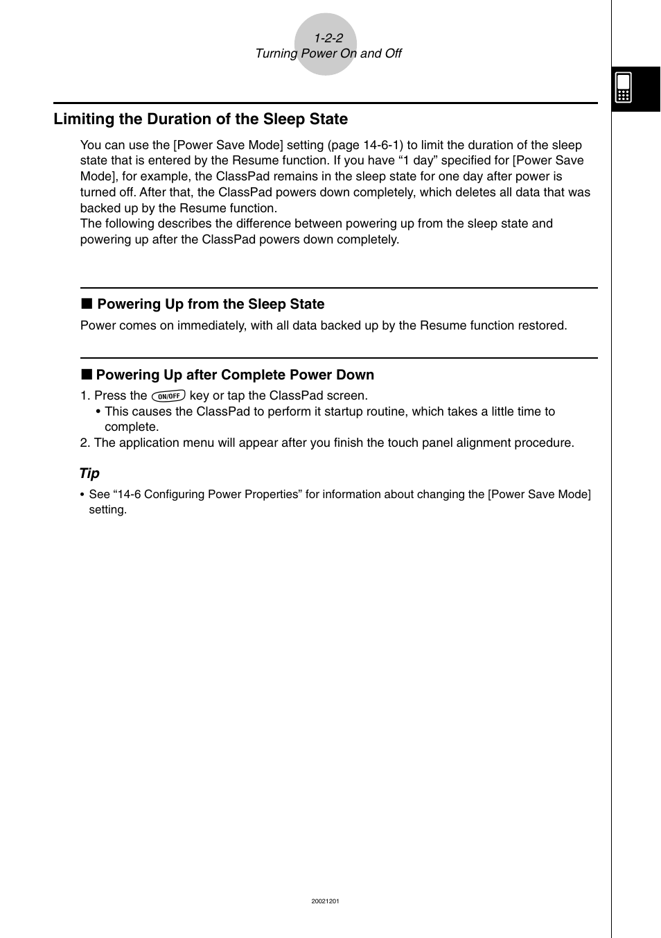 Limiting the duration of the sleep state -2-2, Limiting the duration of the sleep state | Casio ClassPad 300 User Manual | Page 32 / 670