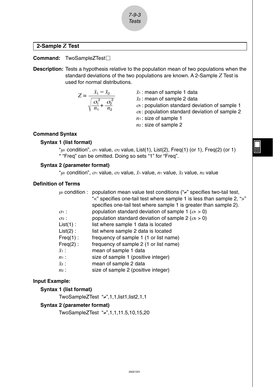 Z= o | Casio ClassPad 300 User Manual | Page 361 / 670