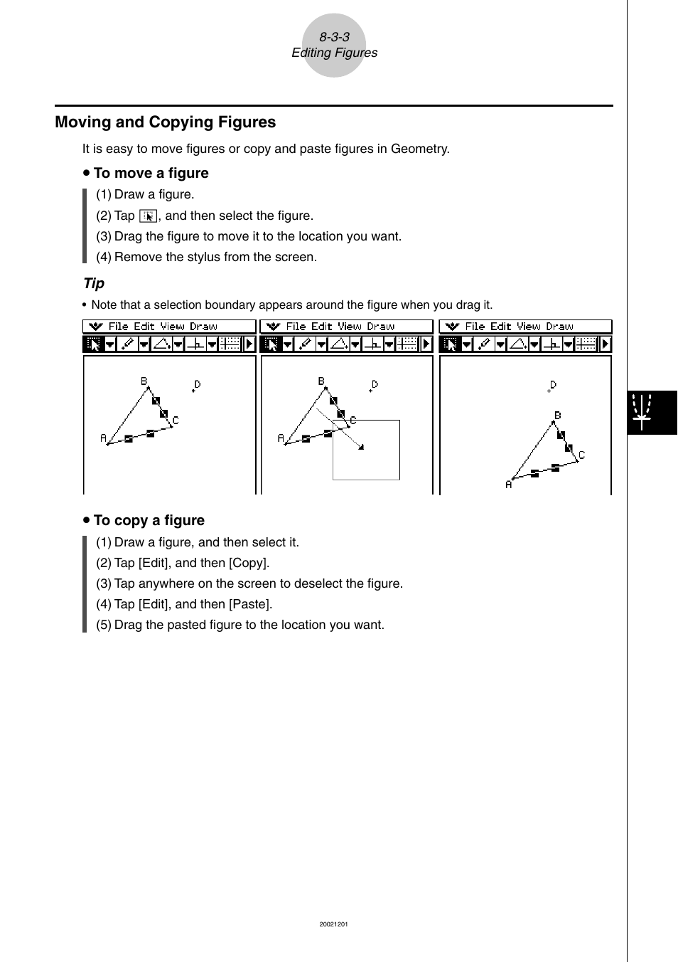 Moving and copying figures -3-3, Moving and copying figures | Casio ClassPad 300 User Manual | Page 425 / 670